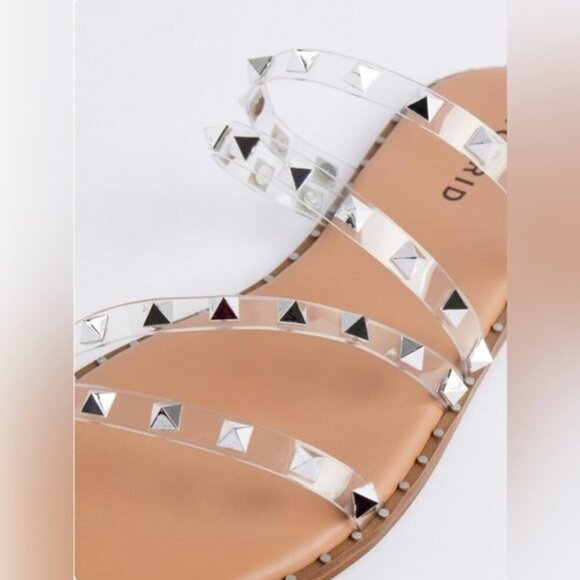 Torrid - Women's Studded Strap Sandal - Clear. Size: 8.5 WW. (1670) - Picture 13 of 14